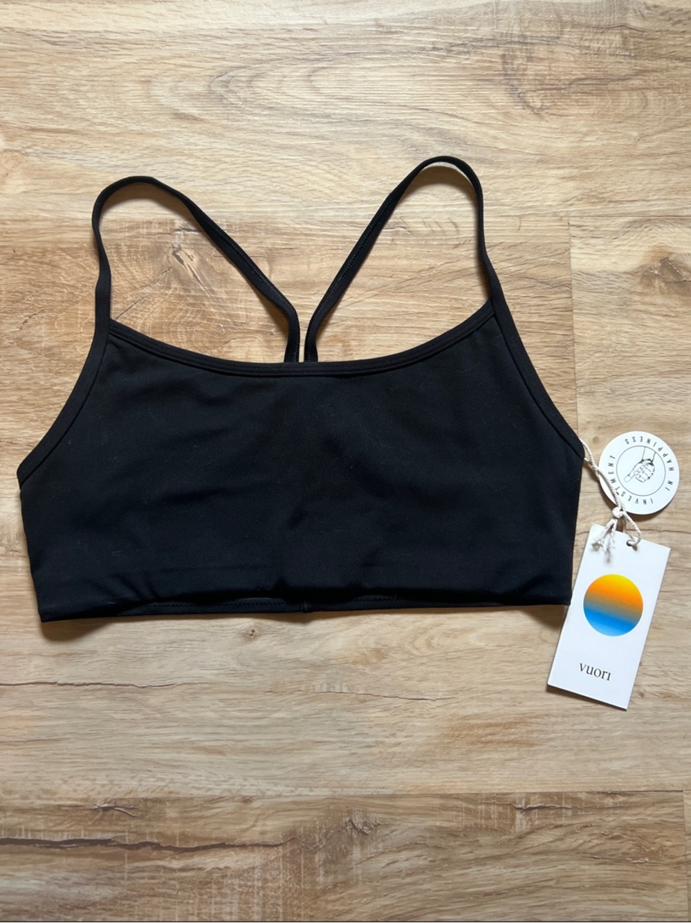 NWT Vuori Black AllTheFeels Sports Bra in Black - Size Small $58 retail - Picture 2 of 6